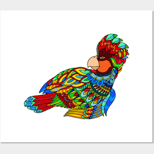 Zentangle parrot Posters and Art